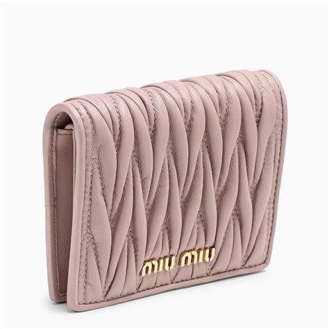 miu miu portemonnaie pink|Miu Miu Matelassé Nappa Leather Wallet .